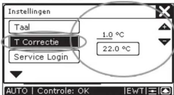 ZEHNDER ComfoControl Luxe - Temperatuurcorrectie instellen - 4