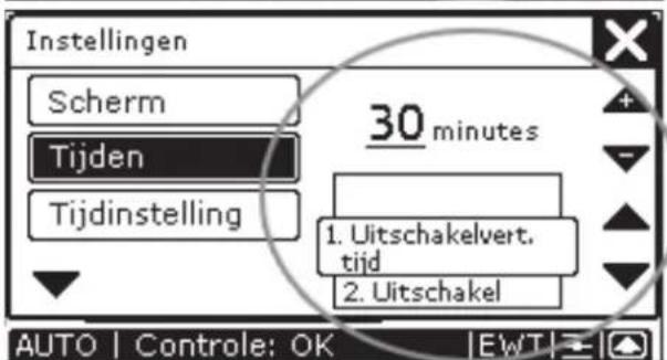 ZEHNDER ComfoControl Luxe - Tijdvertragingen instellen - 5