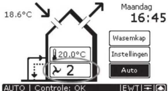 ZEHNDER ComfoControl Luxe - Ventilatiehoeveelheid instellen - 1