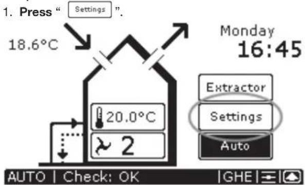 ZEHNDER ComfoControl Luxe - Temperature correction settings - 1