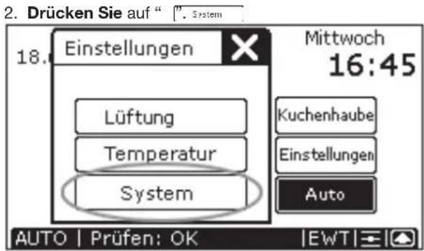 ZEHNDER ComfoControl Luxe - Temperaturkorrektur vornehmen - 2