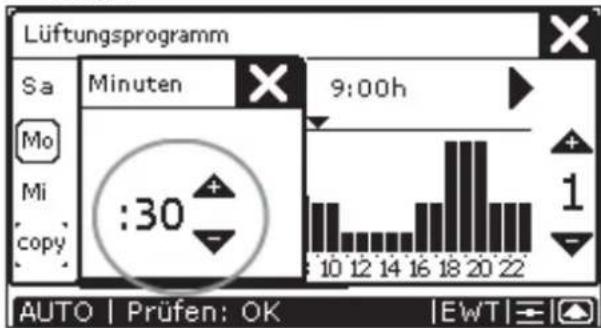 ZEHNDER ComfoControl Luxe - Belüftungsprogramm einstellen - 4