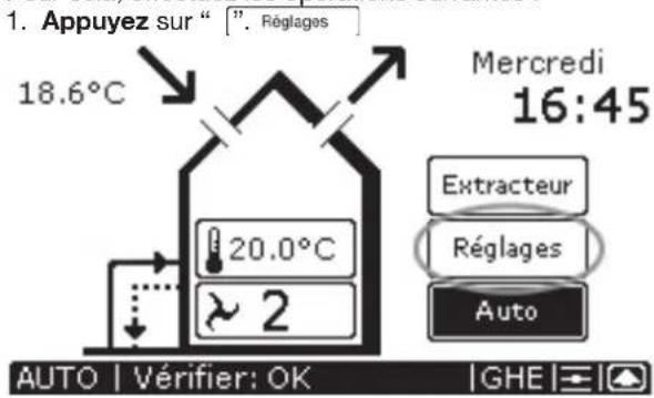 ZEHNDER ComfoControl Luxe - Réglage de langue - 1