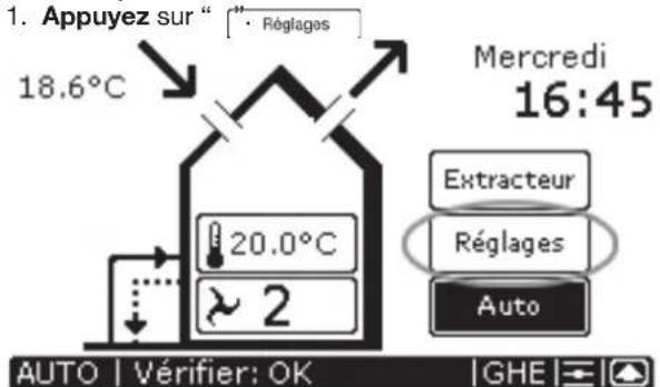 ZEHNDER ComfoControl Luxe - Réglage de programme de ventilation - 1