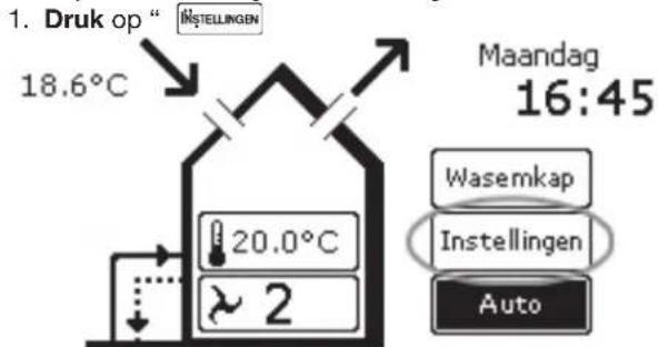 ZEHNDER ComfoControl Luxe - Temperatuurcorrectie instellen - 1
