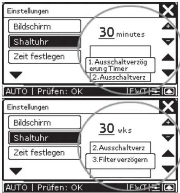 ZEHNDER ComfoControl Luxe - Zeitverzogierung einstellen - 5