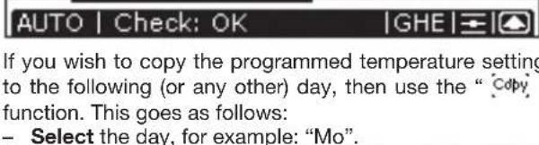 ZEHNDER ComfoControl Luxe - Setting the temperature programme. - 4