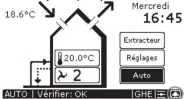 ZEHNDER ComfoControl Luxe - Informations sur I'etat du ComfoControl - 1