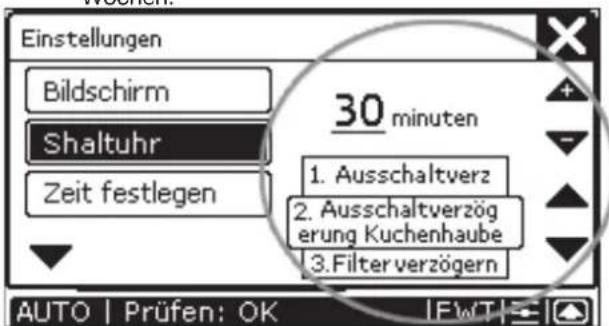 ZEHNDER ComfoControl Luxe - Zeitverzogierung einstellen - 4