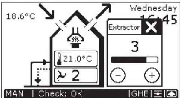 ZEHNDER ComfoControl Luxe - Switching extractor hood on/off - 2