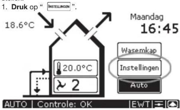 ZEHNDER ComfoControl Luxe - Ventilatieprogramma instellen - 1