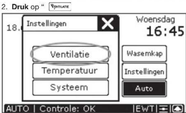 ZEHNDER ComfoControl Luxe - Ventilatieprogramma instellen - 2