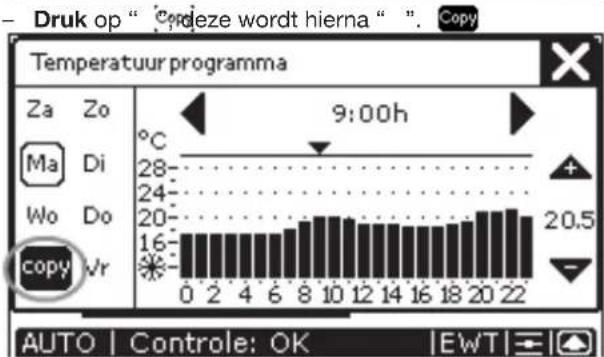 ZEHNDER ComfoControl Luxe - Temperatuurprogramma instellen - 7
