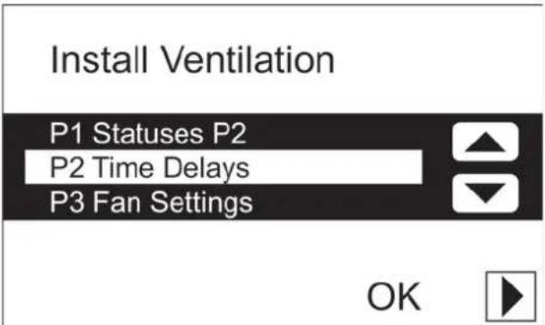 ZEHNDER ComfoControl Luxe - The P menus are now accessible - 2