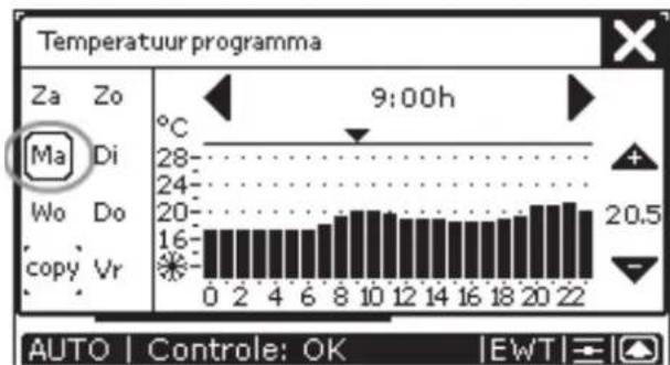 ZEHNDER ComfoControl Luxe - Temperatuurprogramma instellen - 6