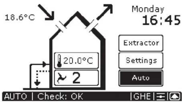 ZEHNDER ComfoControl Luxe - Returning to the main menu - 3