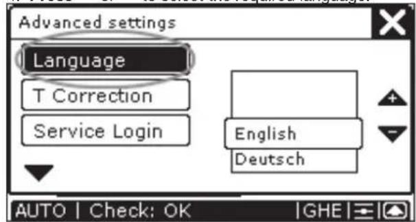 ZEHNDER ComfoControl Luxe - Language settings - 3
