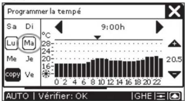 ZEHNDER ComfoControl Luxe - Réglage du programme de température - 10