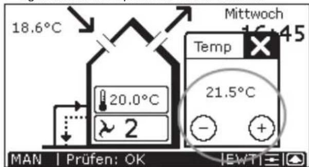 ZEHNDER ComfoControl Luxe - Komforttemperatur einstellen - 2