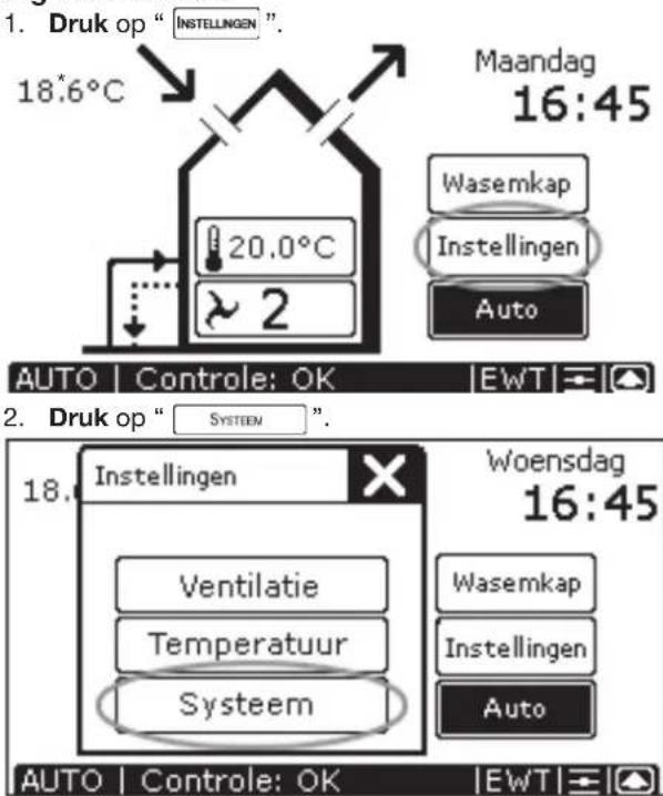 ZEHNDER ComfoControl Luxe - Toegang tot P-menu's - 1