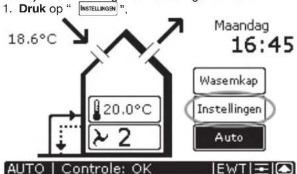 ZEHNDER ComfoControl Luxe - Tijdvertragingen instellen - 1