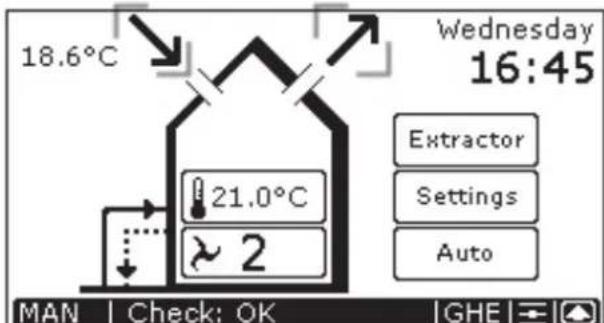 ZEHNDER ComfoControl Luxe - Switching the supply and exhaust fan on/off - 3