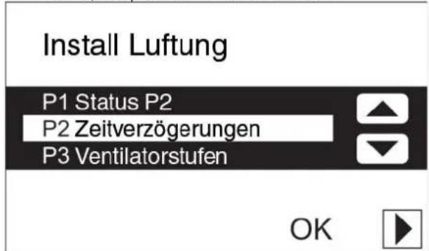 ZEHNDER ComfoControl Luxe - Zugang zu den P-Menus - 8