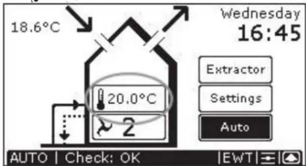 ZEHNDER ComfoControl Luxe - Comfort temperature settings - 1