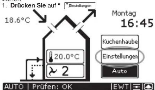 ZEHNDER ComfoControl Luxe - Temperaturprogramm einstellen - 1