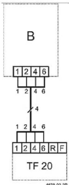 Junkers TF 20 - Connexion des composants reliés au bus (fig. 7) - 1
