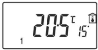 DANFOSS TP5001RF - Andering af displayet til visning af klokkeslaet aller temperatur - 2