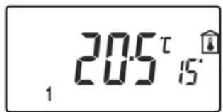 DANFOSS TP5001RF - Altering the display to show time or temperature - 2