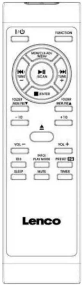 LENCO DAR050 - Tastenbelegung - 1