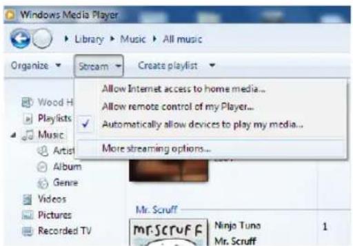 TECHNISAT DigitRadio 110 IR - Współdzielenie treści za pośrednictwem odtwarzacza Windows Media Player - 2