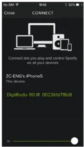 TECHNISAT DigitRadio 110 IR - Uso di Spotify Connect - 2