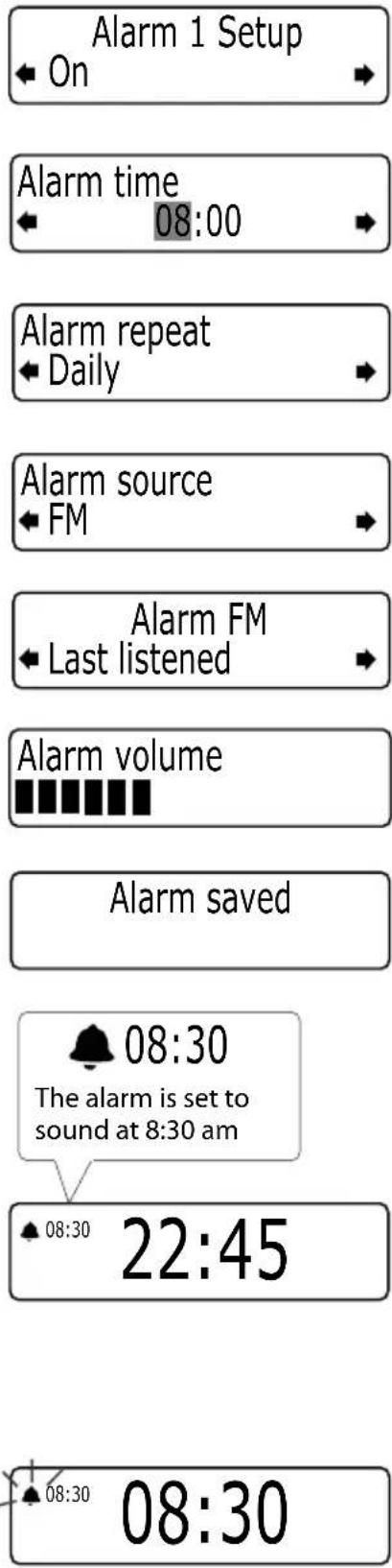 PURE Evoke D4 Bluetooth - Programmation de l'alarme et des minuteries - 1