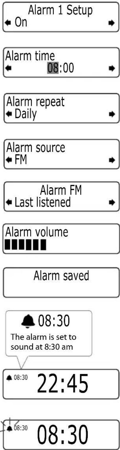 PURE Evoke D4 Bluetooth - Indstilling af alarm &amp; timere - 1