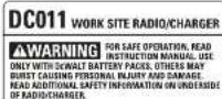 DEWALT DC011 - FONCTIONNEMENT DE LA RADIO (FIG. 1 et 2) - 4