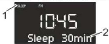 SONORO SO110 - Setting the time interval for the Sleep Timer - 1