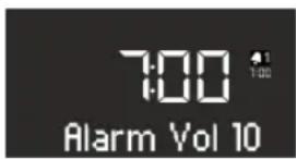 SONORO SO110 - Réglage du volume sonore du réveil - 1