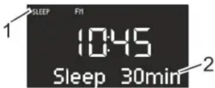 SONORO SO210 - Réglage de l'intervalle de temps pour la fonction sleep timer - 1