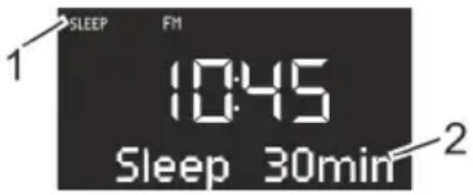 SONORO SO210 - Setting the time interval for the Sleep Timer - 1