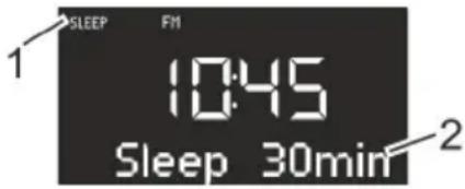 SONORO SO210 - Ajuste del intervalo de tiempo del Sleep Timer - 1