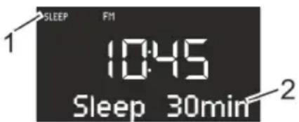 SONORO SO210 - Impostazione dell'intervallo di tempo per lo sleep timer - 1