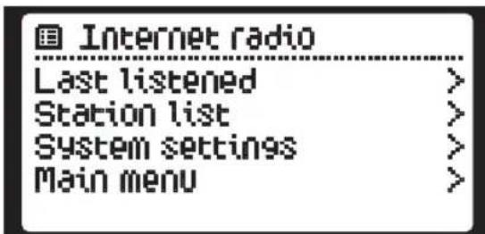 PEAQ PDR350BT - MENÜ DE RADIO VÍA INTERNET - 1
