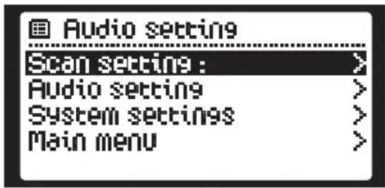 PEAQ PDR350BT - AUDIO SETTING (impostazione audio) - 1