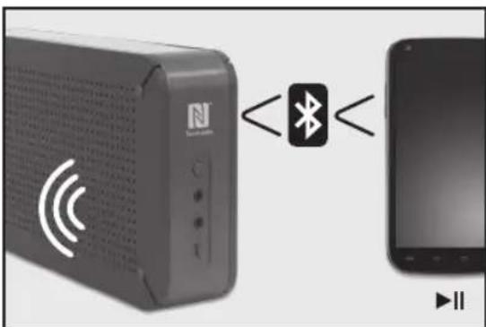 PEAQ PDR150BT - ESZKÖZÖK LEJÁTSZÁSA AZ NFC HASZ-NÁLATÁVAL - 1