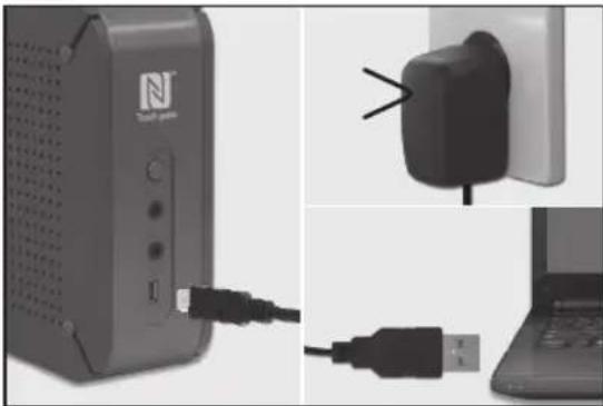 PEAQ PDR150BT - CARGAR LA BATERÍA - 1