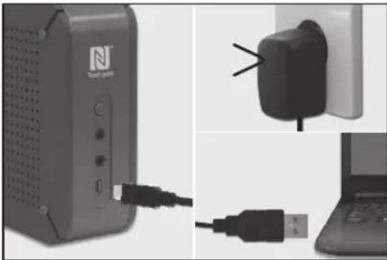 PEAQ PDR150BT - RECHARGEMENT BATTERIE - 1