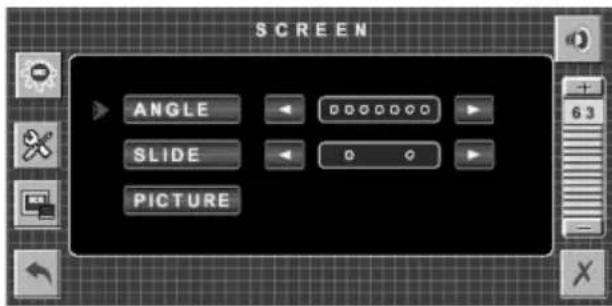 Marquant MCR1302 - Ajustement de l'Ecran (Angle/Slide/Picture) - 2